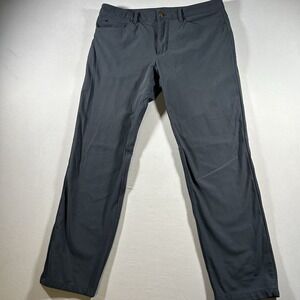 7 Diamonds Slim Fit Performance Pants Mens 33x32 Gray Stretch Travel Casual‎
